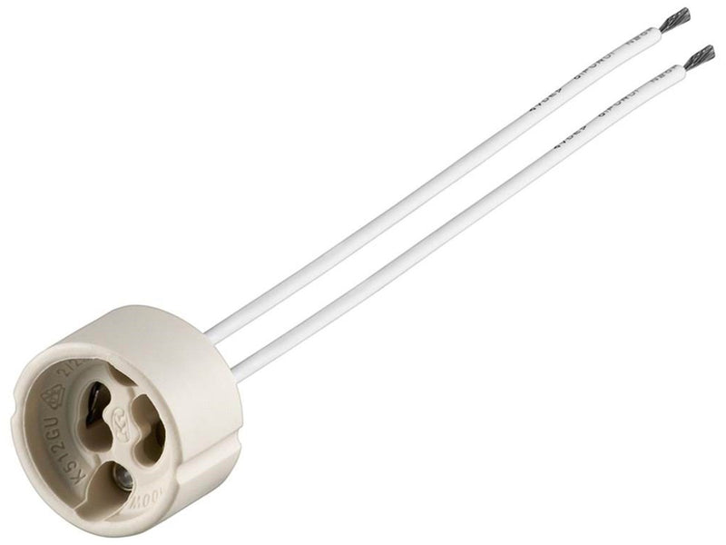 Pro GU10 lamp holder / base / socket with twin cable