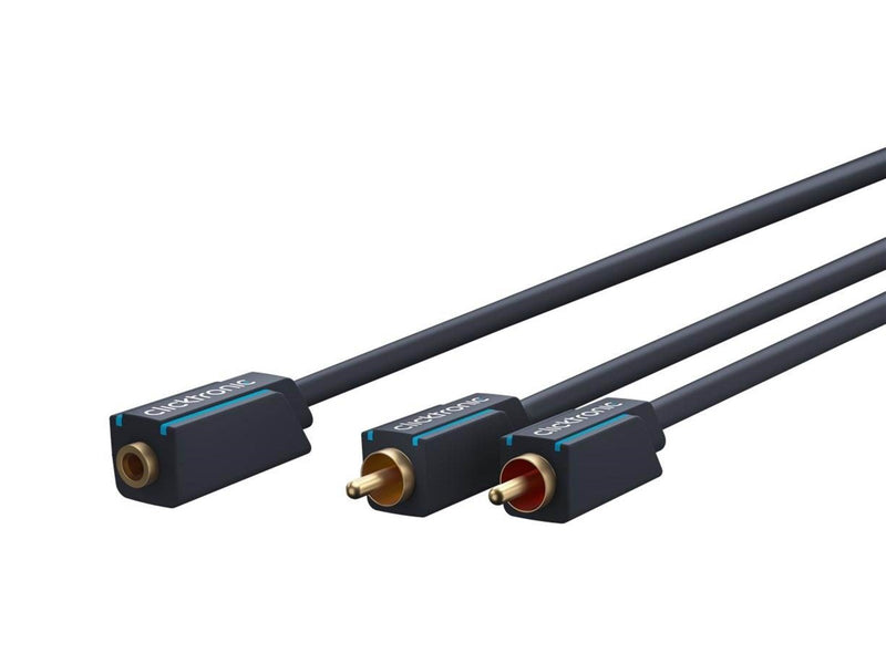 ClickTronic MiniJack F - 2xRCA M - 0.10m