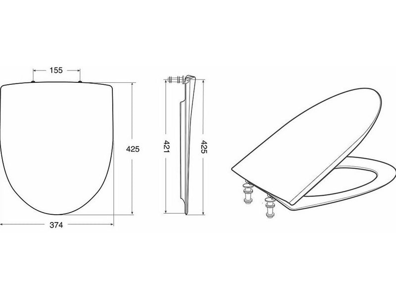 Ifö spira seat white w/lid