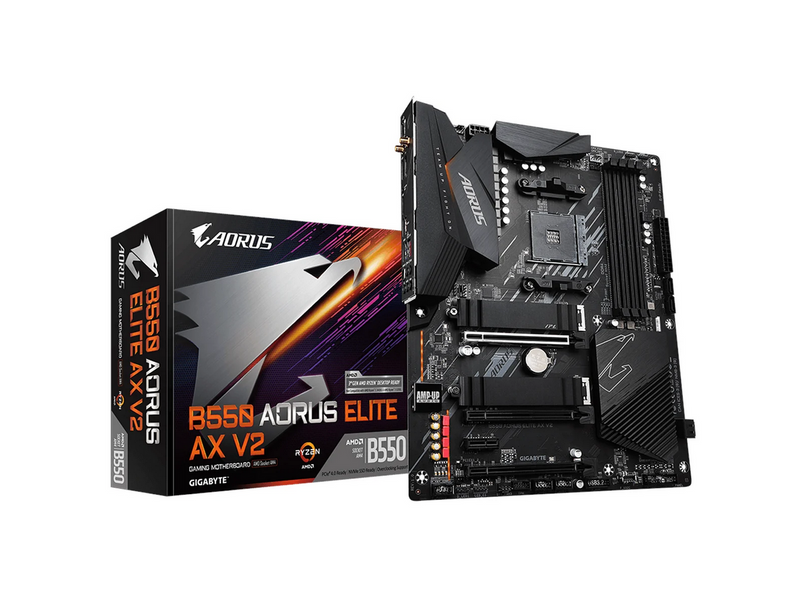 GIGABYTE B550 AORUS ELITE AX V2 Mainboard - AMD B550 - AMD AM4 socket - DDR4 RAM - ATX