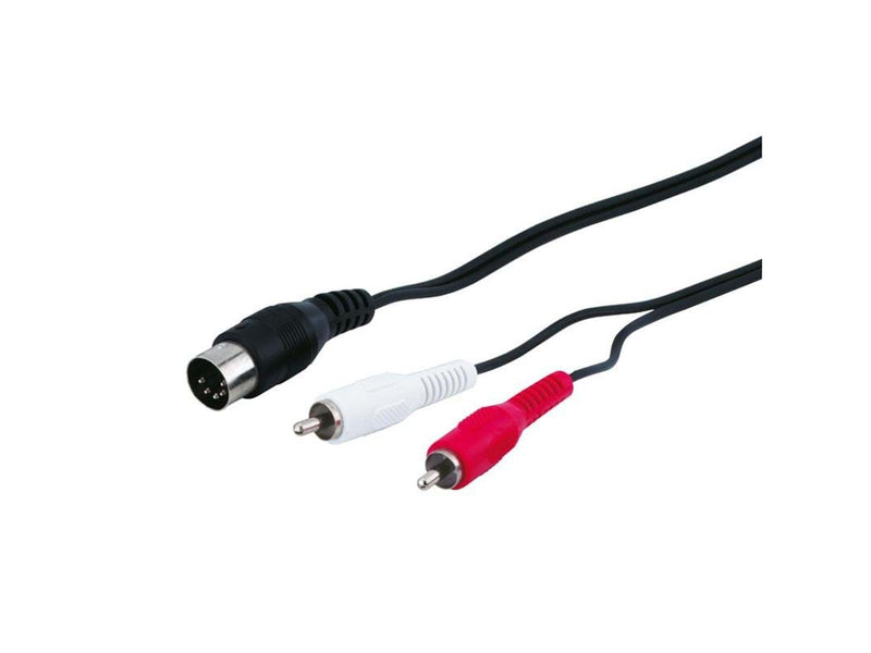 Pro DIN 5 pins M - 2xRCA M - 1.5m