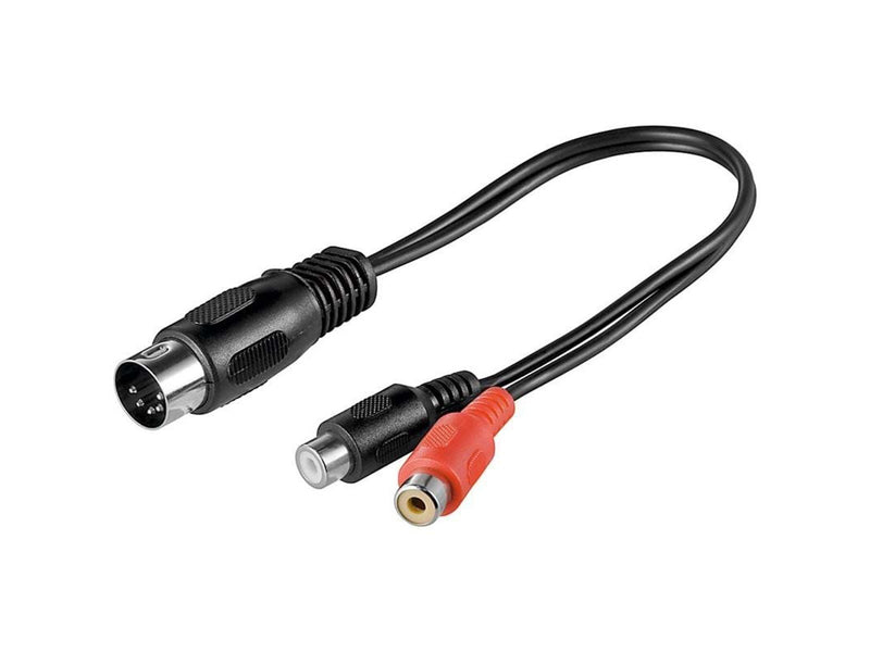 Pro DIN 5 pins M - 2xRCA F - 0.2m