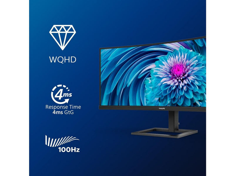 34" Philips E-line 346E2CUAE - 3440x1440 (UWQHD) - 100Hz - VA - 65W USB-C