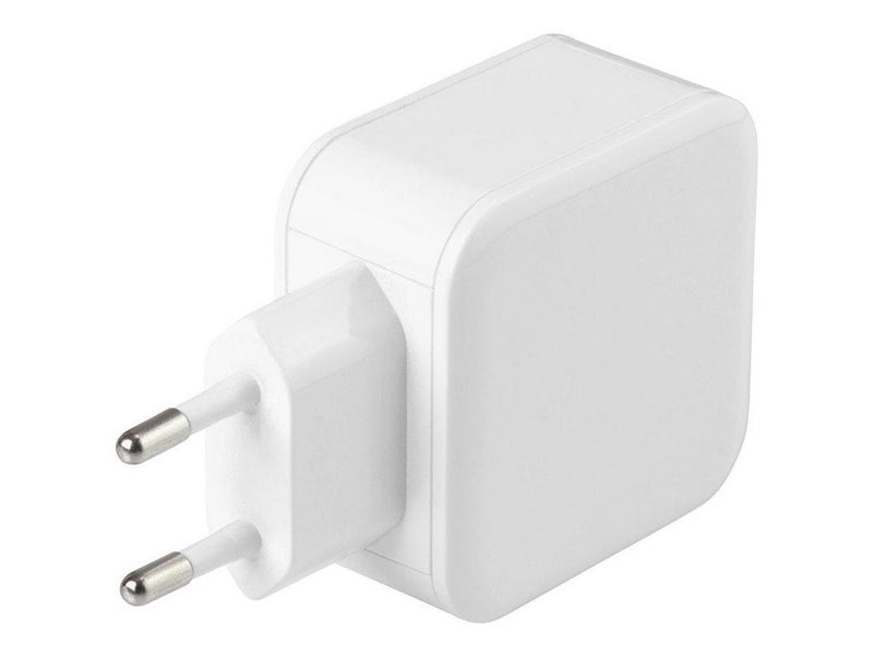 Deltaco Wall charger with dual USB-A ports 4.8 A.