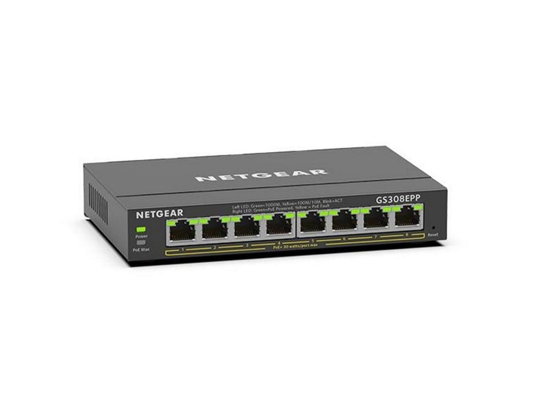 Netgear GS308EPP-100PES 8-Port PoE+ Gigabit Ethernet Plus Switch (123W)