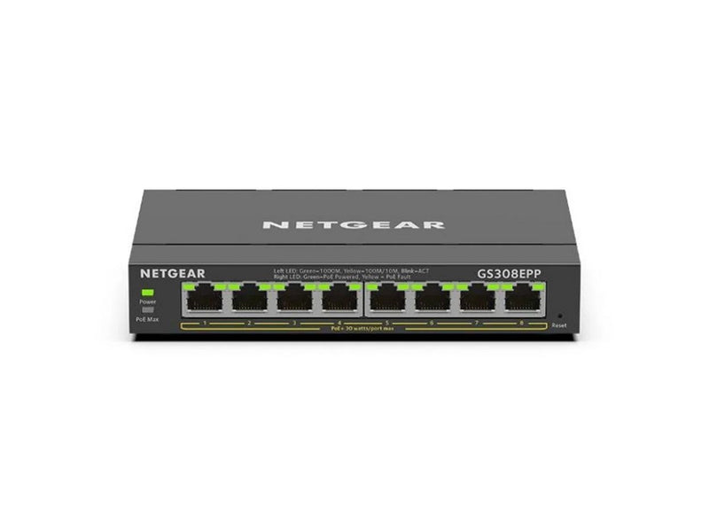 Netgear GS308EPP-100PES 8-Port PoE+ Gigabit Ethernet Plus Switch (123W)