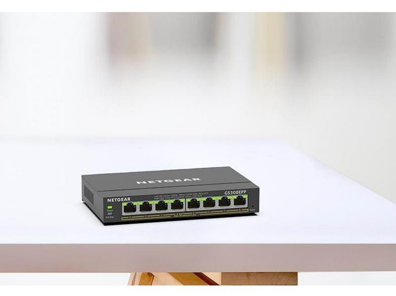 Netgear GS308EPP-100PES 8-Port PoE+ Gigabit Ethernet Plus Switch (123W)