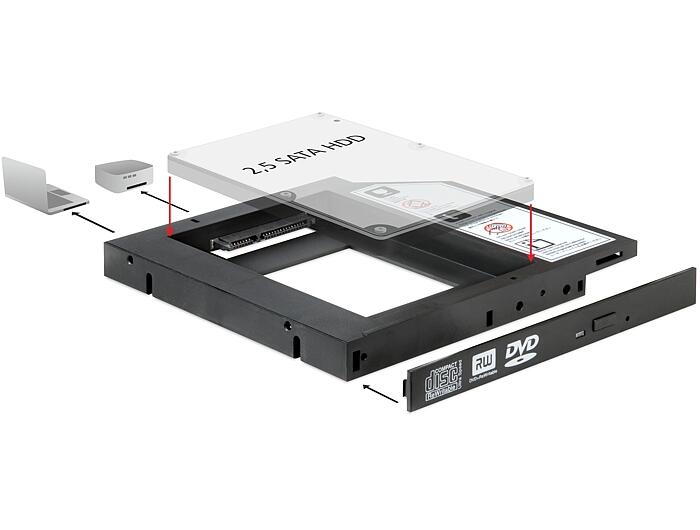 DeLOCK Einbaurahmen Slim für 1x 2.5' SATA HDD