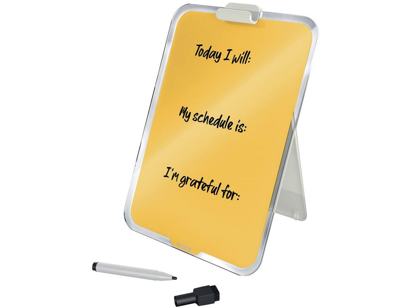 Leitz Cosy Desktop-Notizboard mit Glasoberfläche Warmes Gelb
