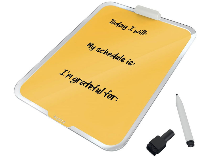 Leitz Cosy Desktop-Notizboard mit Glasoberfläche Warmes Gelb