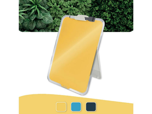 Leitz Cosy Desktop-Notizboard mit Glasoberfläche Warmes Gelb