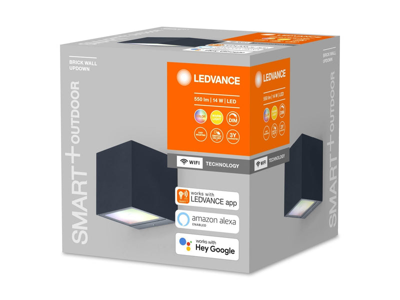LEDVANCE SMART+ Brick 8.5x8.5cm 550lm 14W RGBW grå WiFi