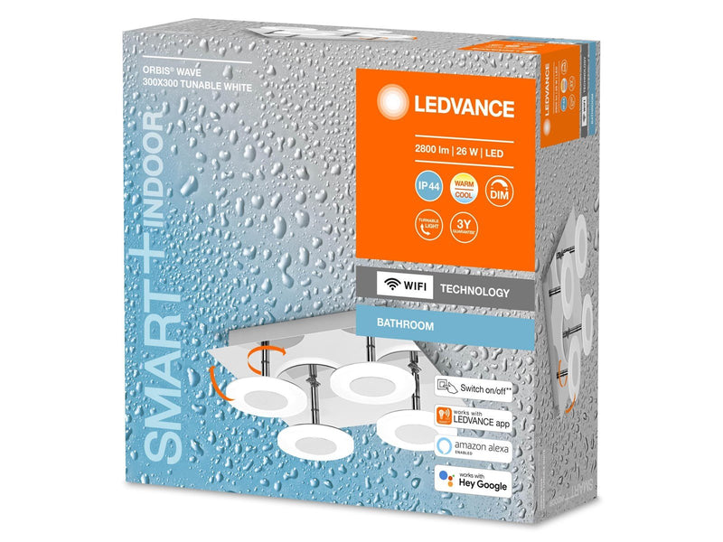 LEDVANCE SMART+ Ceiling Orbis Wave 30cm 2800lm 26W TW krom