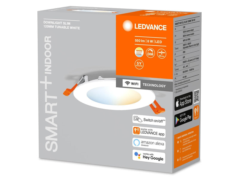 LEDVANCE SMART+ Downlight Slim 12cm 550lm 8W TW hvid WiFi