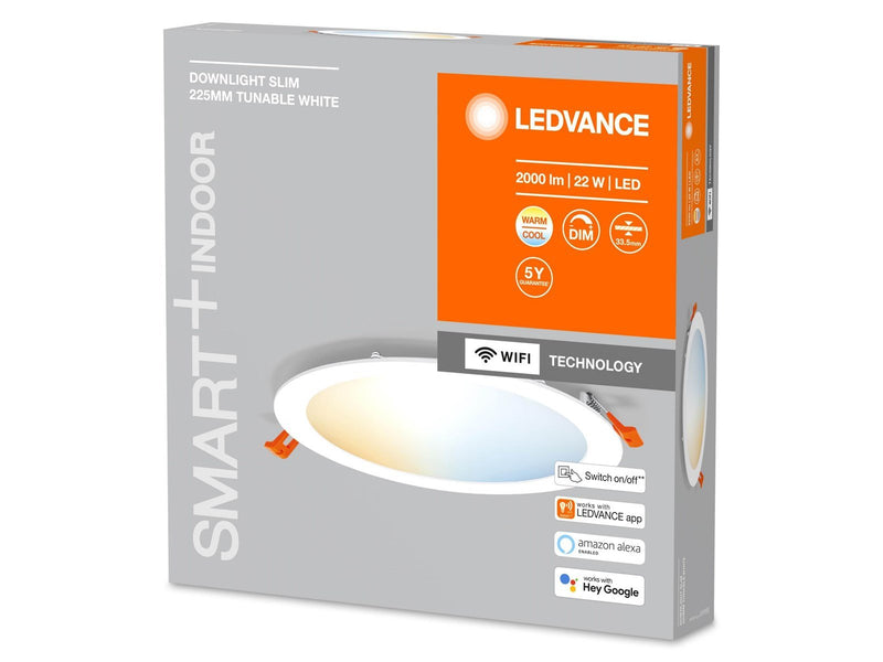 LEDVANCE SMART+ Downlight Slim 22.5cm 2000lm 22W TW hvid Wi