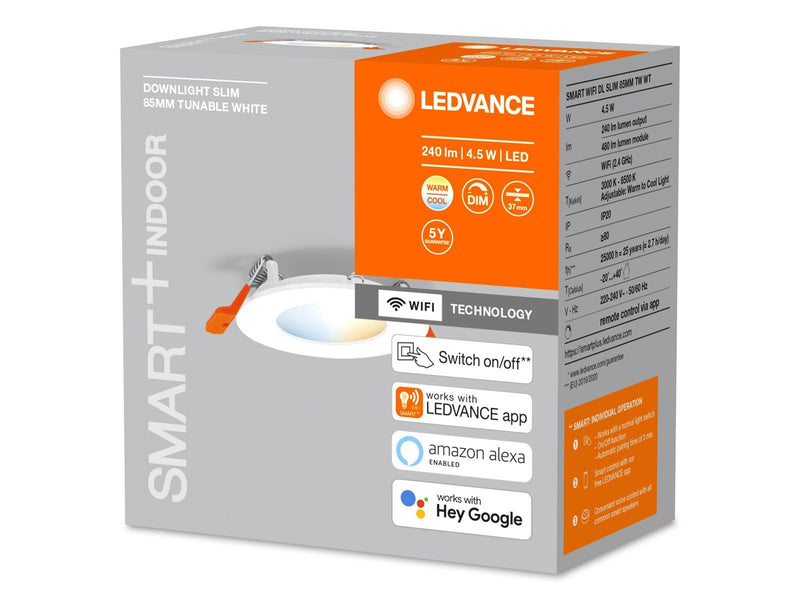 LEDVANCE SMART+ Downlight Slim 8cm 240lm 4.5W TW hvid WiFi