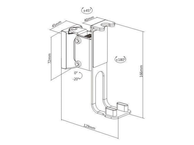 Sinox One SONOS® One One SL Play:1 Speaker Mount - White - Max 3 kg - recommended for