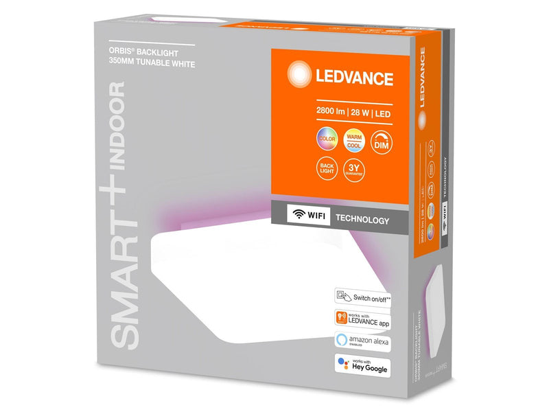 LEDVANCE SMART+ Orbis Backlite firkantet 35cm 1500lm 25W RG