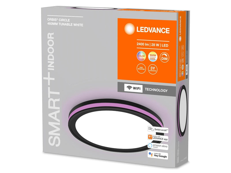 LEDVANCE SMART+ Orbis Circle 46cm 1500lm 36W RGBTW sort WiF