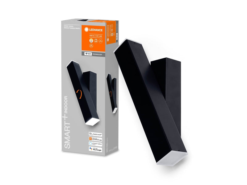 LEDVANCE SMART+ Orbis Wall lamp cross 31x15cm TW sort WiFi