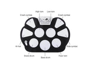 Mikamax Roll Up Elektronisches Schlagzeug – Tragbares Digitales Drum-Set mit 9 Pads & Pedalen