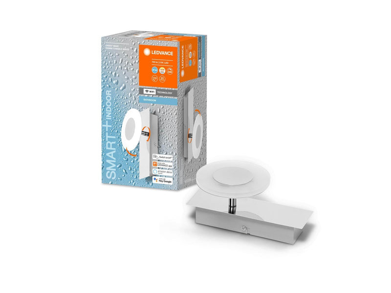LEDVANCE SMART+ Wall Orbis Wave 18cm 700lm 8W TW krom IP44