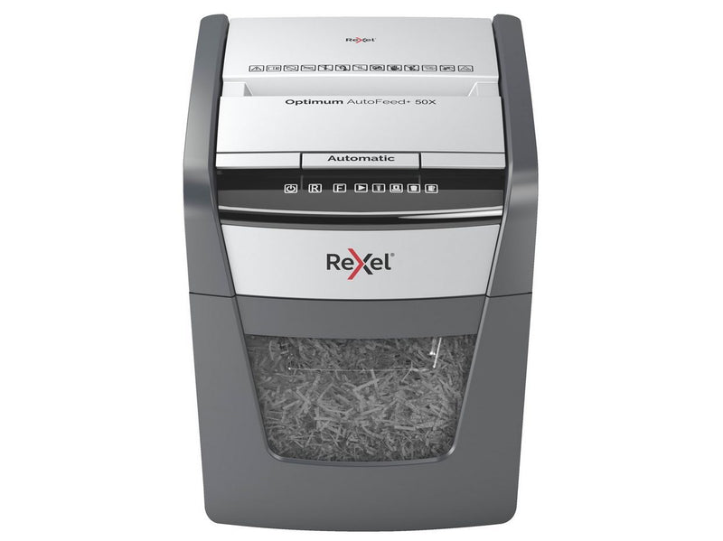 Rexel Optimum AutoFeed+ 50X Automatischer Aktenvernichter Partikelschnitt, P4