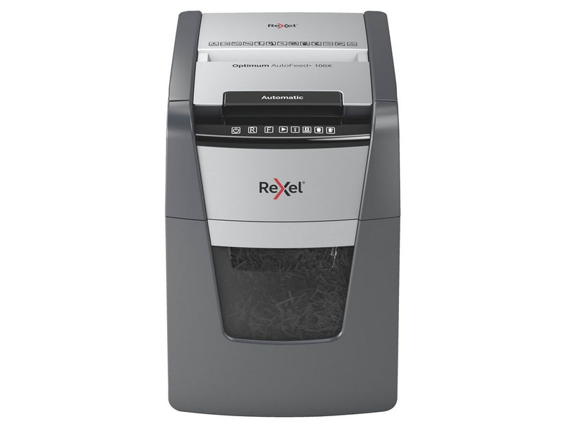 Rexel Optimum AutoFeed+ 100X Automatischer Aktenvernichter Partikelschnitt, P4