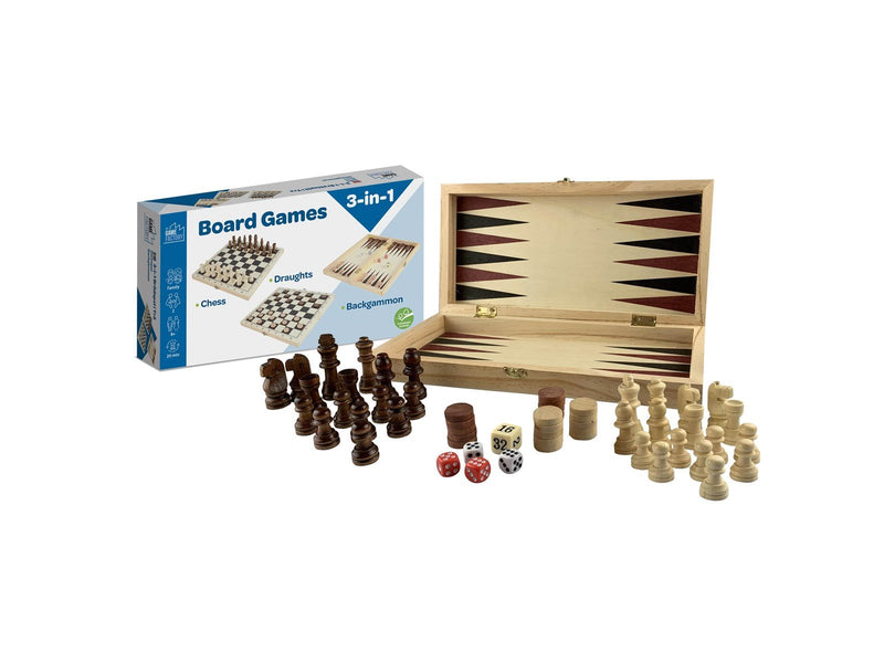The Game Factory Wooden 3-in-1 Game (ENG)