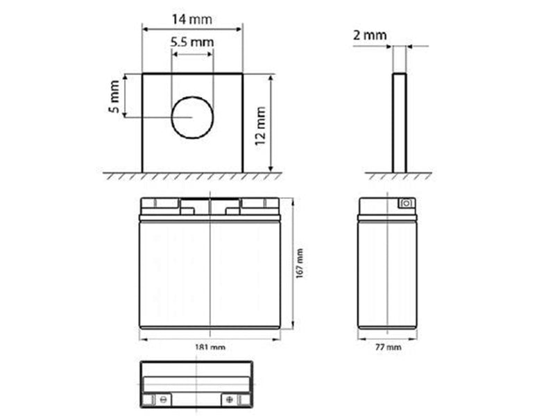 Ultracell Lead acid battery 12 V 18 Ah ()