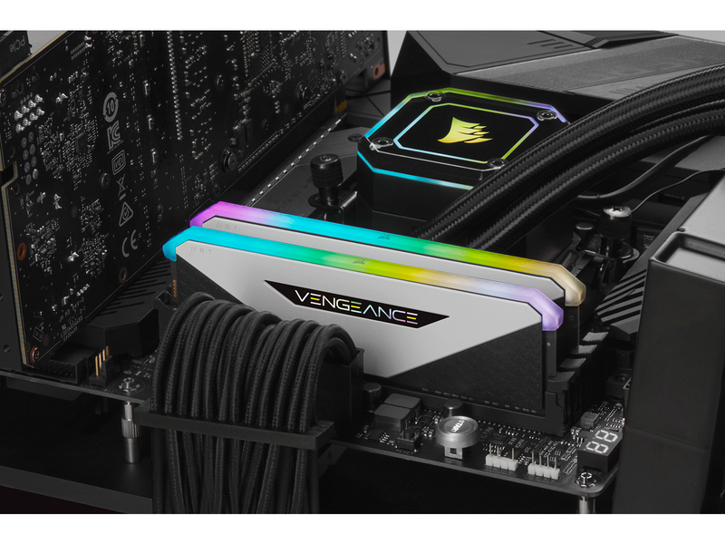 Corsair Vengeance RGB RT DDR4-3200 - 16GB - CL16 - Dual Channel (2 pcs) - AMD Optimized - Schwarz mit RGB