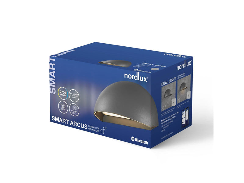 Nordlux Arcus Smart Wandleuchte Grau