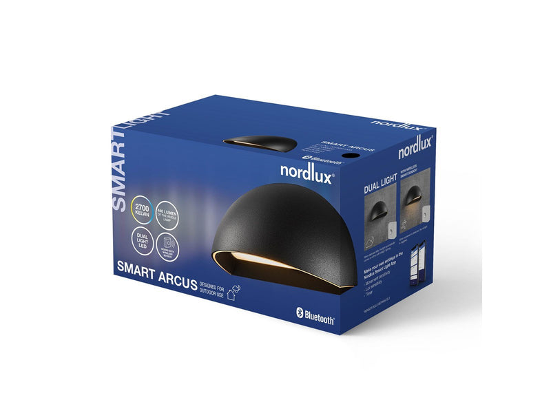 Nordlux Arcus Smart Wandleuchte Schwarz
