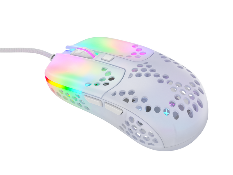 Xtrfy MZ1 - Zy's Rail - Gaming Maus (Weiß mit RGB Licht)