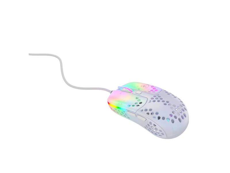 Xtrfy MZ1 - Zy's Rail - Gaming Maus (Weiß mit RGB Licht)