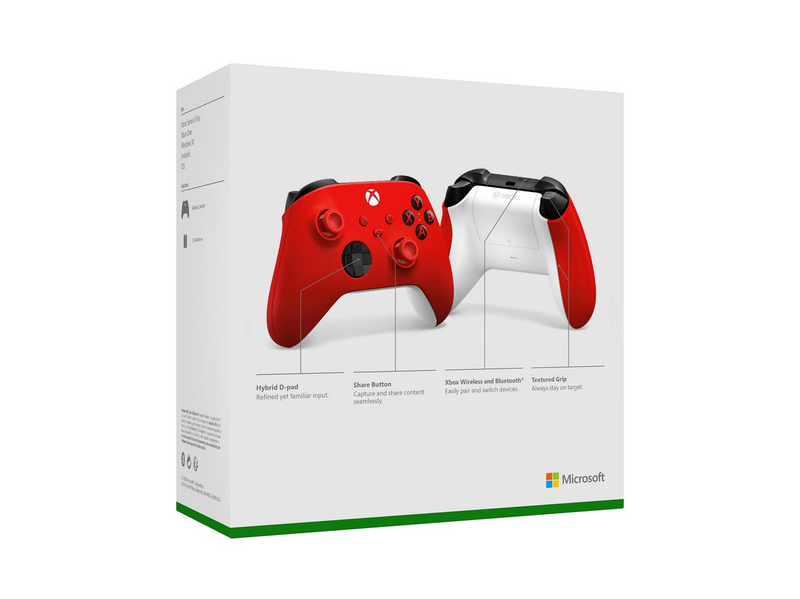 Microsoft Xbox - Pulse Red - Wireless Controller - Microsoft Xbox One