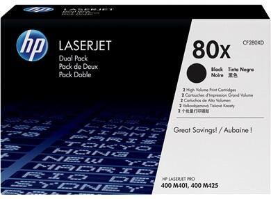 HP Original 80X Toner Doppelpack schwarz hohe Kapazität 2 x 6.900 Seiten (CF280XD)