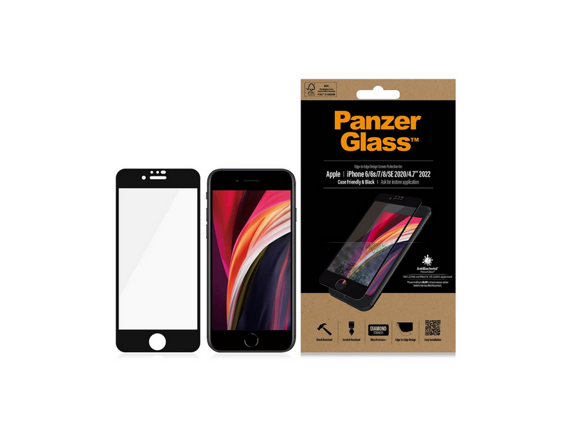 PanzerGlass Screen Protector Apple iPhone 8 | 7 | 6s | 6 | SE (2020/2022) | Edge-to-Edge