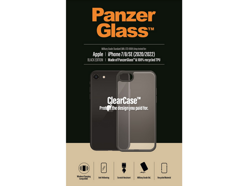 PanzerGlass ClearCase Apple iPhone 8 | 7 | SE (2020/2022) | Black