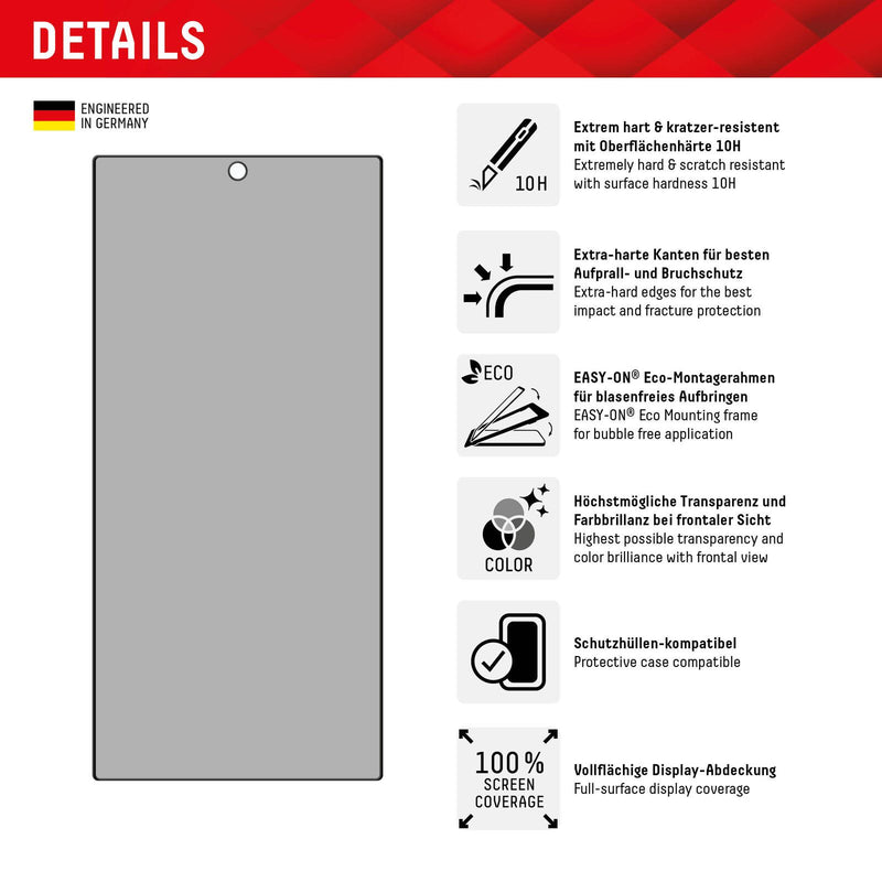 DISPLEX Privacy Glass für das Samsung Galaxy S24 Ultra