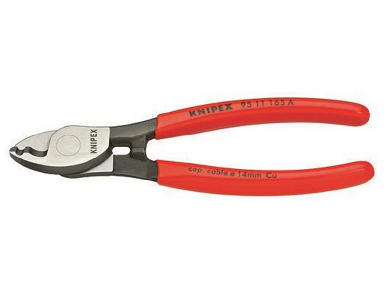 KNIPEX cable shears 95 11 65 a sb twin cutting edge