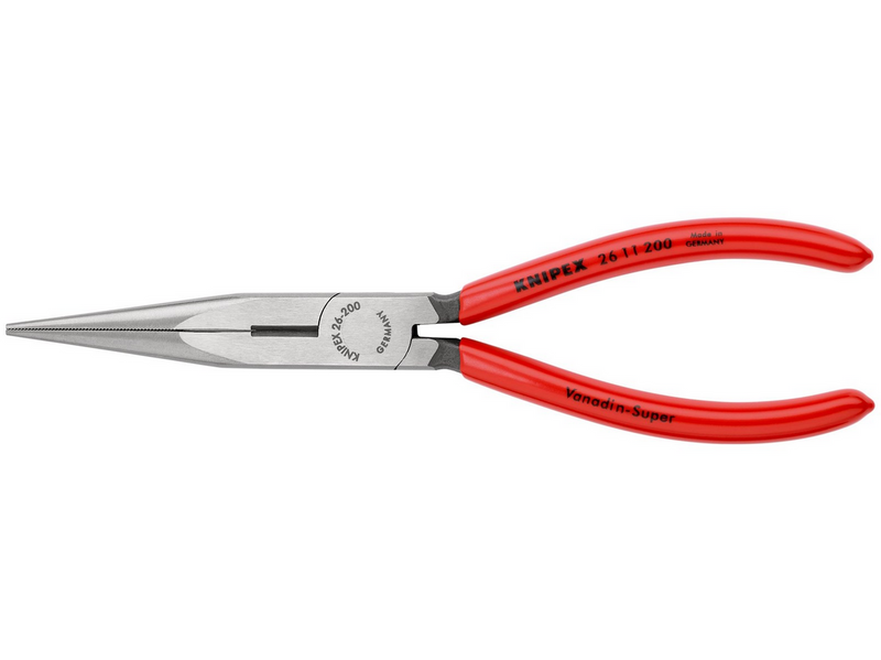 KNIPEX Flachrundzangen mit Schneide, (Storchschnabelzangen)
