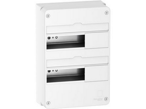 Schneider Electric Enclosure wall-mounted panel resi9 cx reis9 board 2 row 13 modulator white ral9003 without door