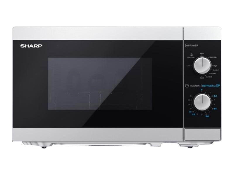 Sharp YC-MG01E-S - microwave oven with grill - freestanding - silver/black