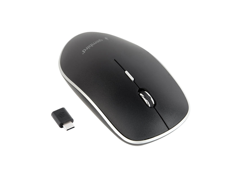 Gembird Silent wireless optical mouse - USB-C receivcer - Maus (Schwarz)