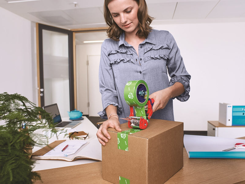 tesa pack eco & Strong Packaging Tape ecoLogo 66m x 50mm Green/Printed