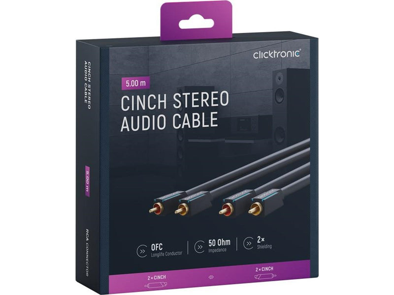 ClickTronic RCA Stereo Cable - 5m