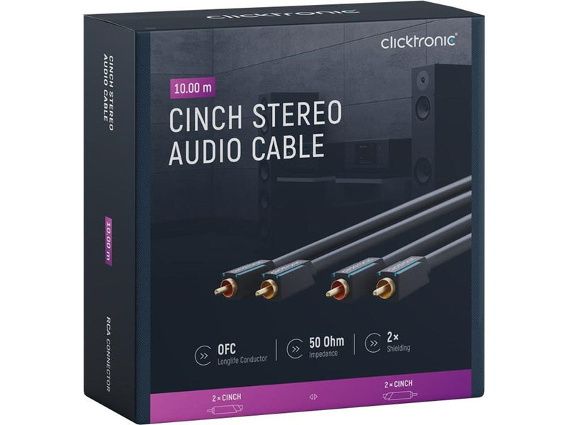 ClickTronic RCA Stereo Cable - 10m