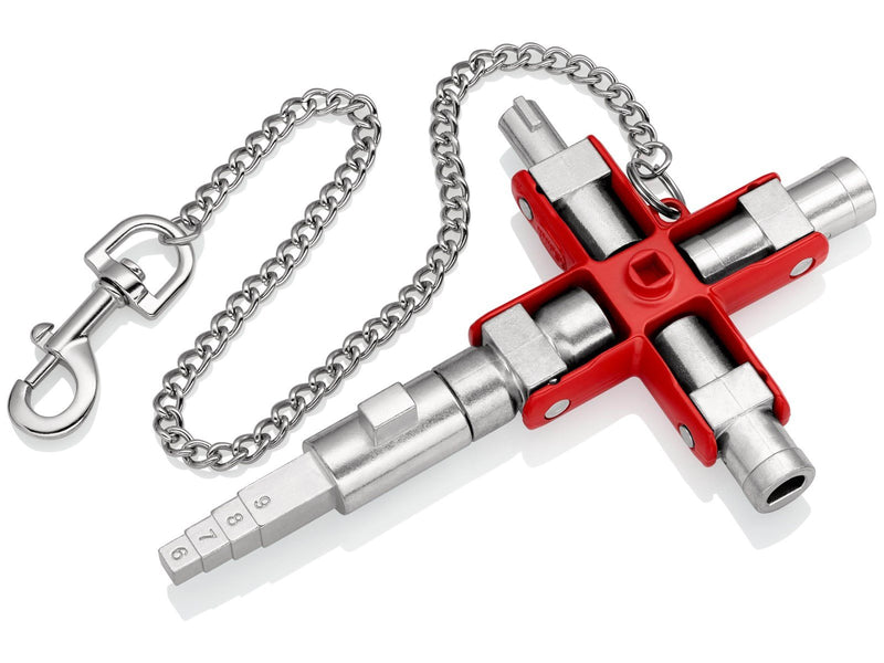 KNIPEX Universal-Schlüssel "Bau", für gängige Schränke und Absperrsysteme