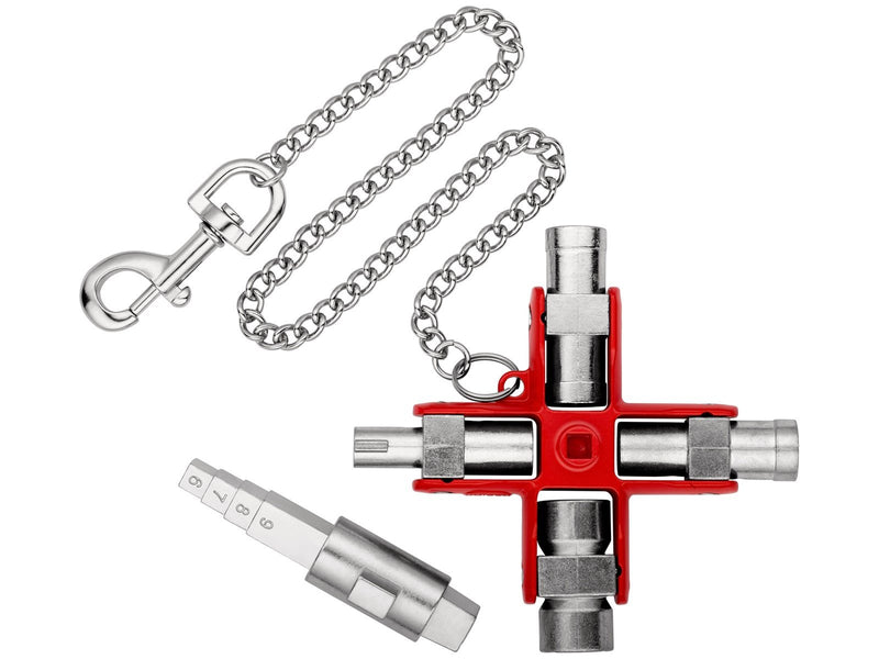 KNIPEX Universal-Schlüssel "Bau", für gängige Schränke und Absperrsysteme